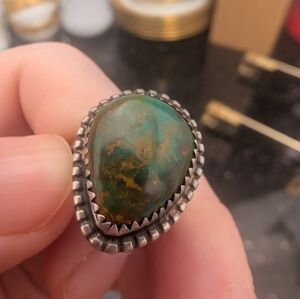 Vintage Sterling Silver And Turquoise Ring